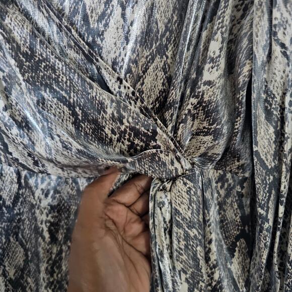 Ava & Viv Long SLEEVES Snakeskin Print Wrap Dress Size XXL - Picture 4 of 8